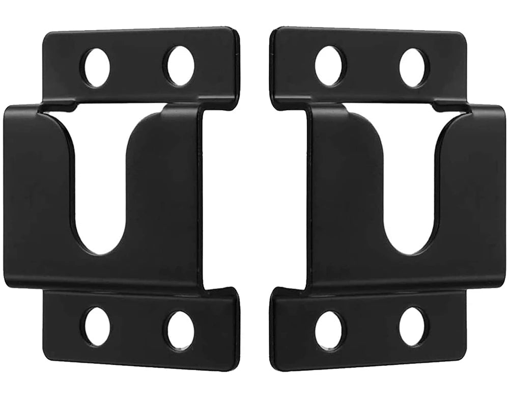 Premium Metal Wall Mount Bracket Pair for Surround and Soundbar Speakers Black Finish