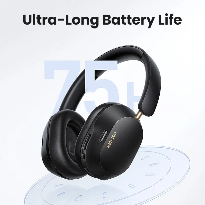 Wireless Bluetooth Headphones 43dB ANC Hi-Res LDAC 75H Battery Life Spatial Audio Earbuds