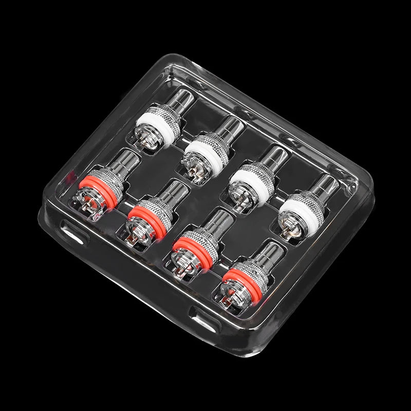 8 Piece Pure Copper RCA Female Socket Connectors with Rhodium Plating for HiFi Audio