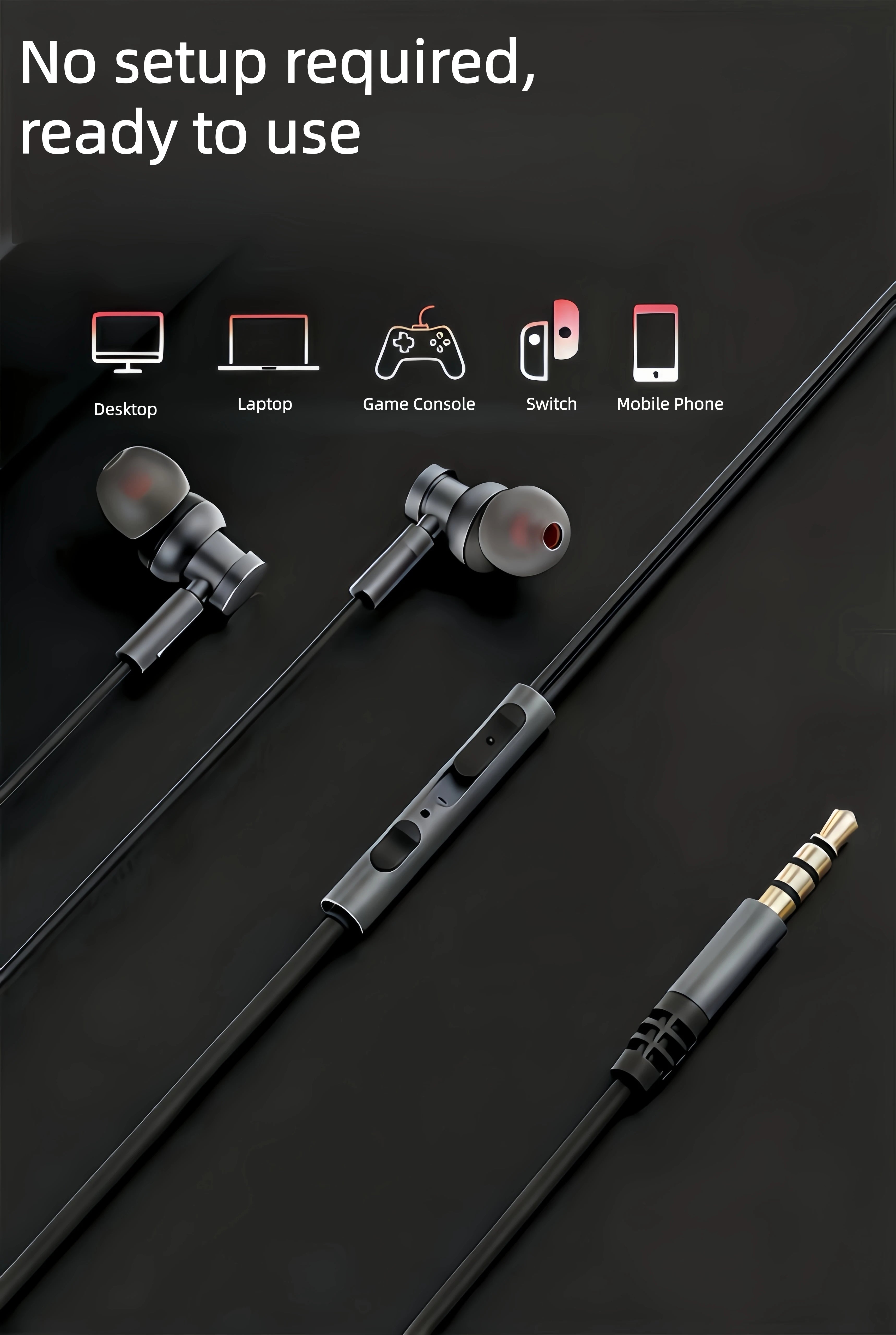 Wired In Ear Headphones with Deep Bass and Noise Isolation for Mobile Phones and Laptops