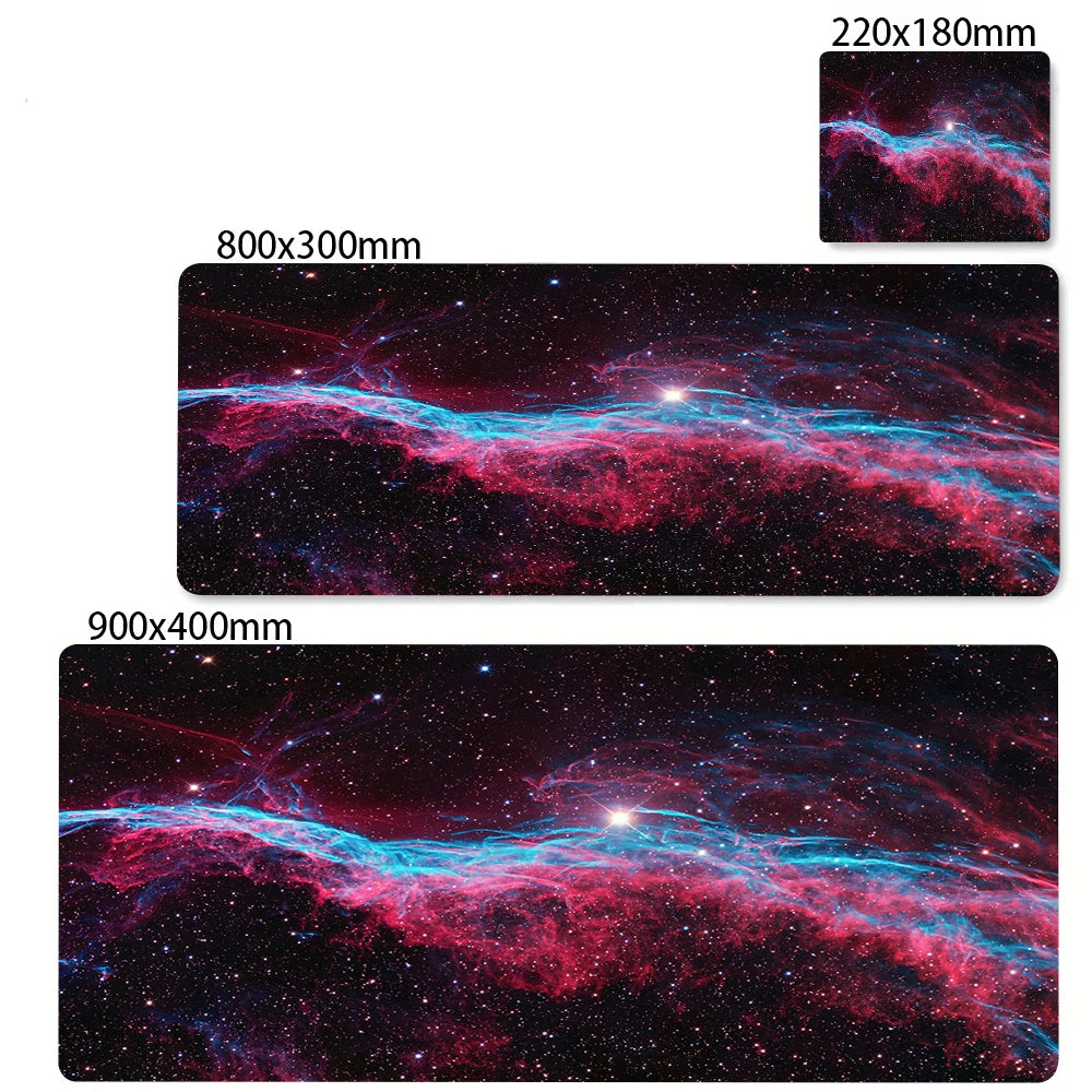 XXL Extended Anti-Slip Starry Sky Mouse Mat for PC Gaming Desks and Office Keyboards