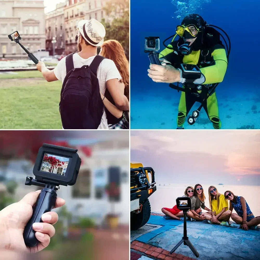 Portable Retractable Handheld Tripod Stand for Sports and Outdoor Photography Cameras and GoPro