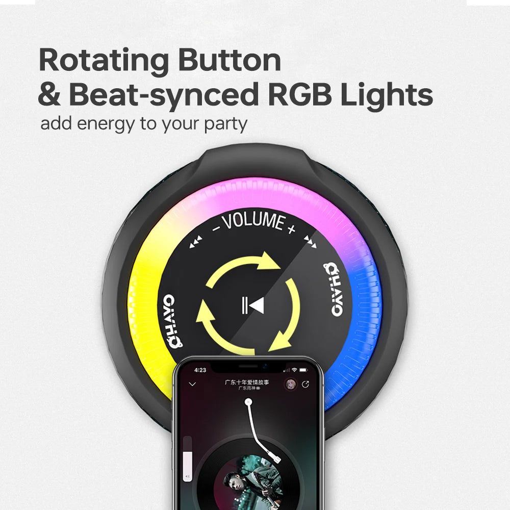 Portable Bluetooth Speaker with 40W Output, 360 Surround Sound, Deep Bass and IPX7 Waterproof