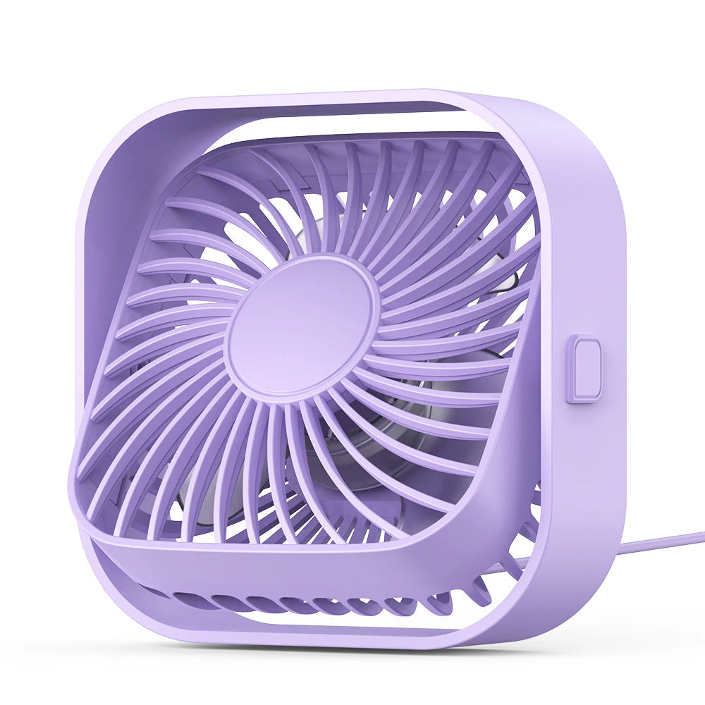 Portable USB Desk Fan Quiet Mini Table Fan with Strong Airflow Three Speed and 360 Degree Rotation