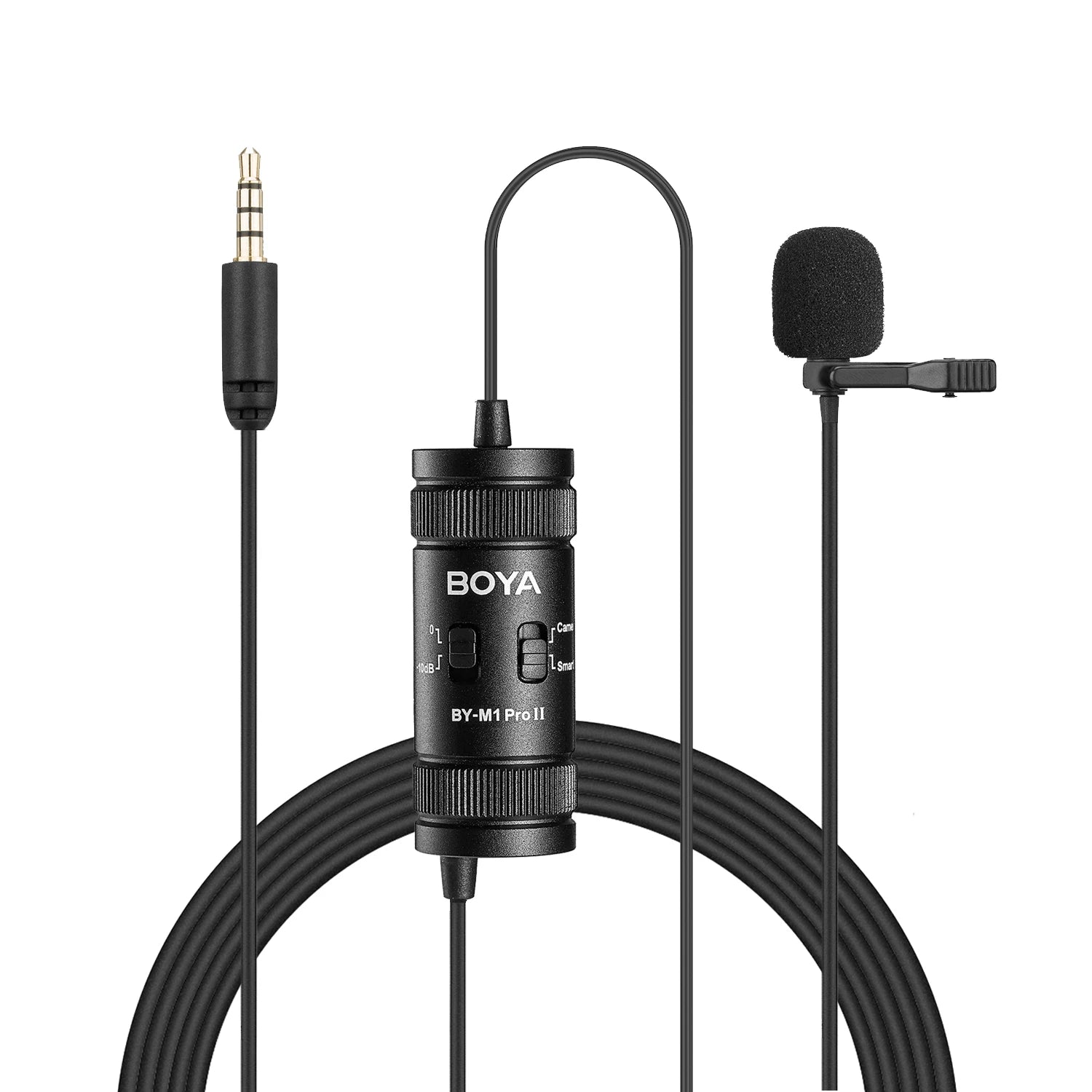 Universal Clip-On Lavalier Microphone 6m Cable 3.5mm TRRS Phone Camera PC Streaming Recording