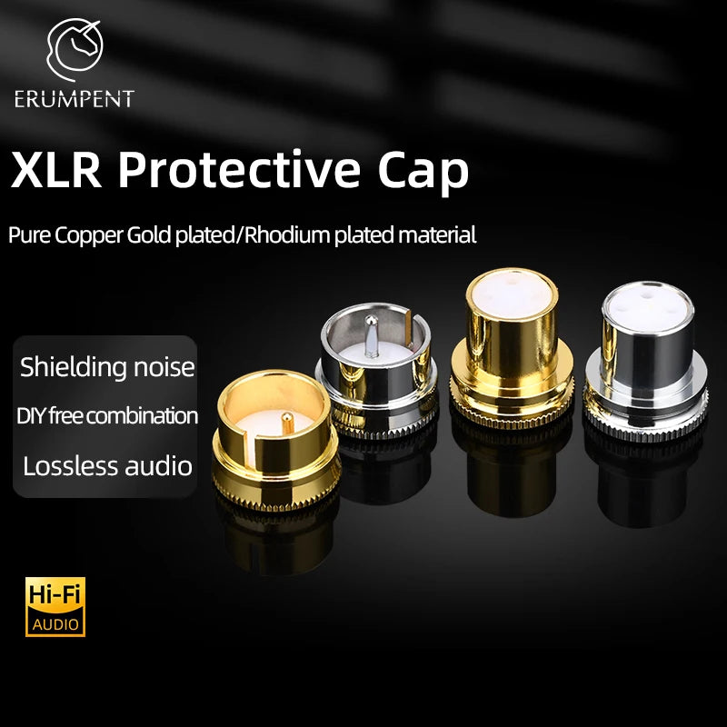 High Performance Pure Copper Gold and Rhodium Plated XLR Balancing and Shielding Caps Set