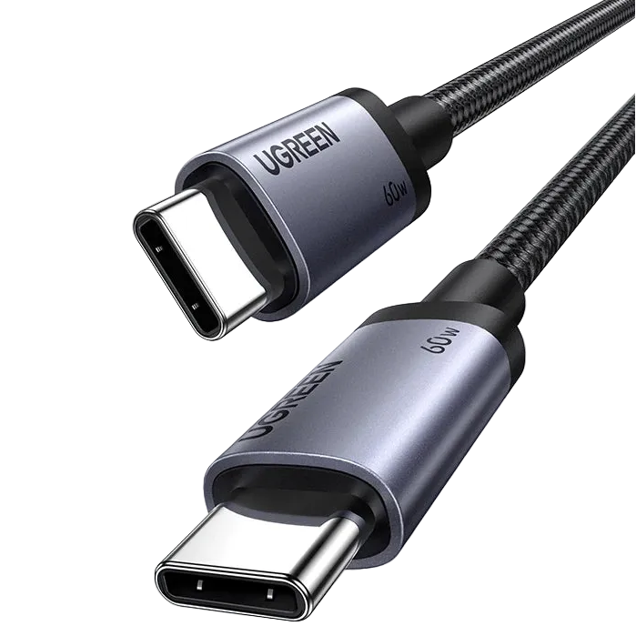 USB-C to USB-C 60W Fast Charging Data Cable for iPhone Samsung iPad MacBook Laptop